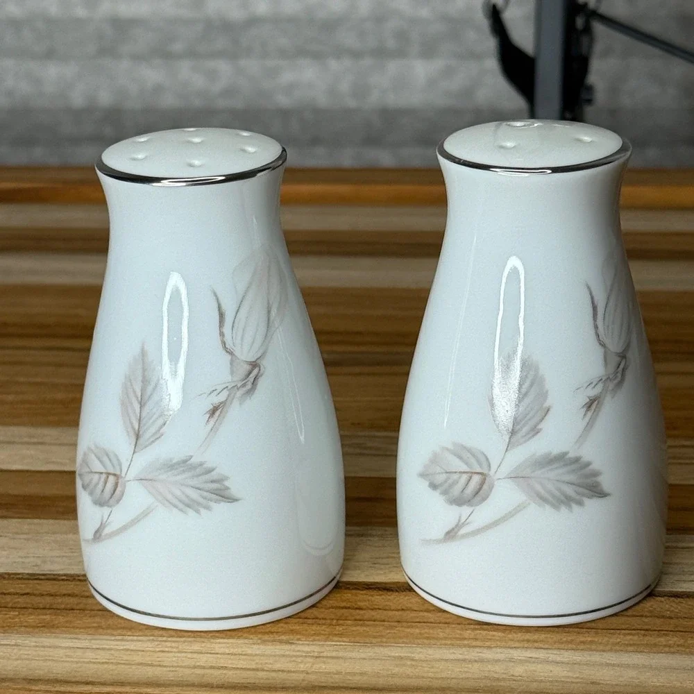 Noritake‎ PLATINUM Melrose Salt & Pepper Shakers HARD TO FIND